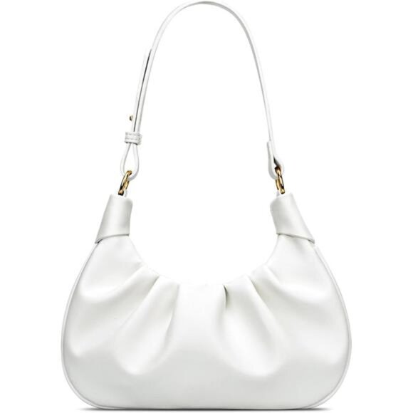 Handbags - Shoulder Bag Crescent Handbag Ruched Purse Underarm Bag Mini Hobo
